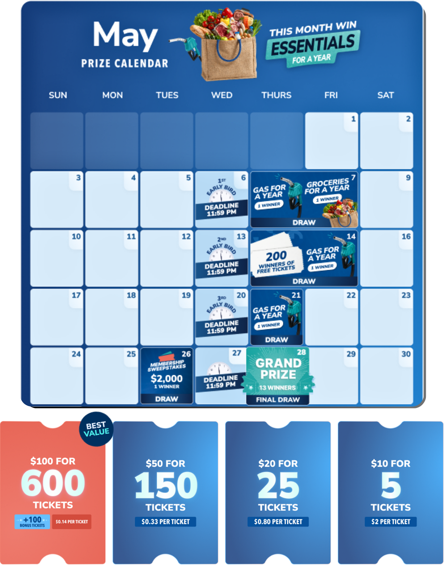 Split the Pot Calendar