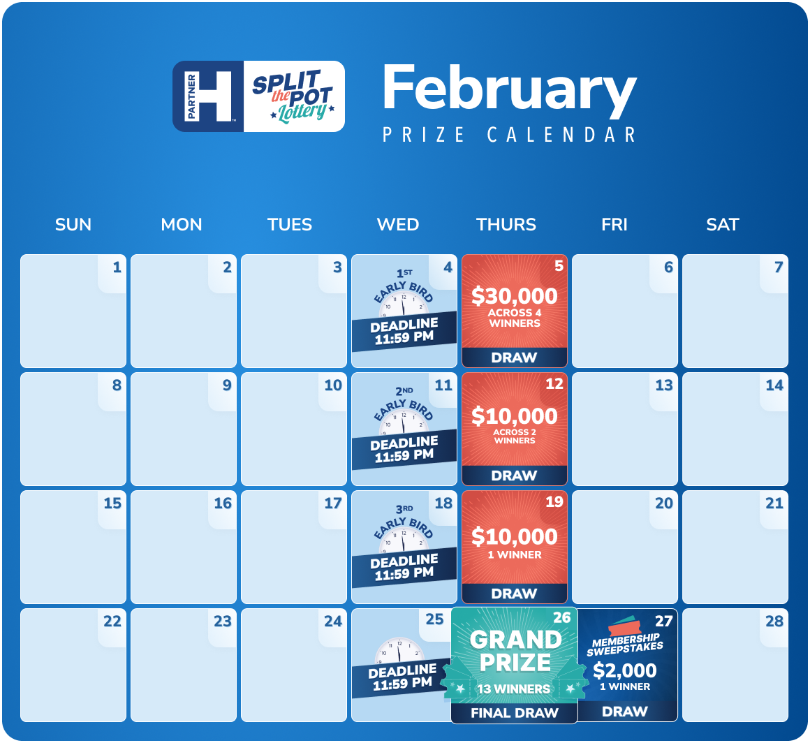 2026 Split the Pot Calendar